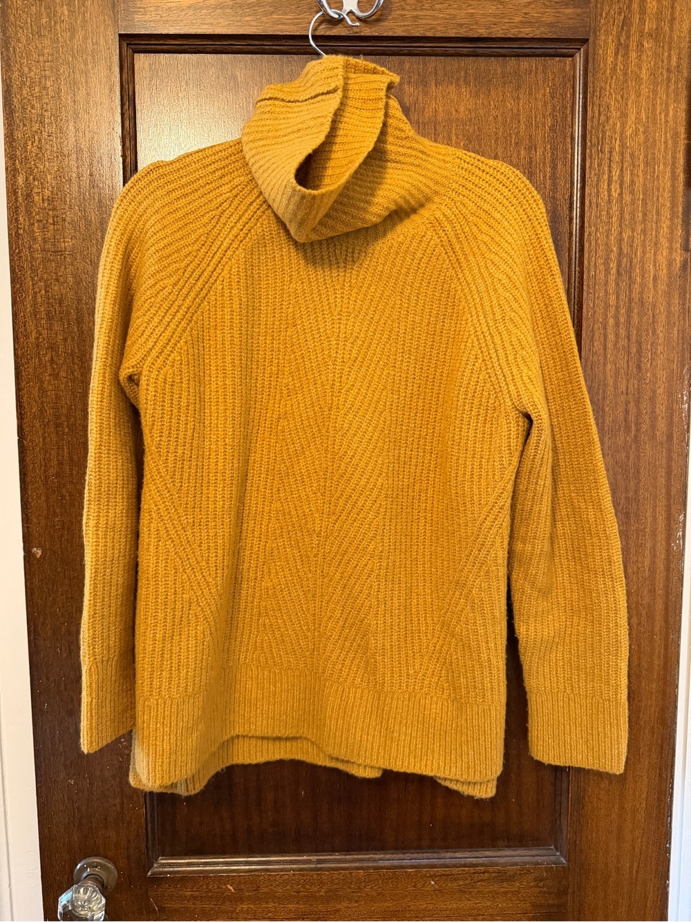 Madewell Mustard Ribbed Turtleneck Sweater